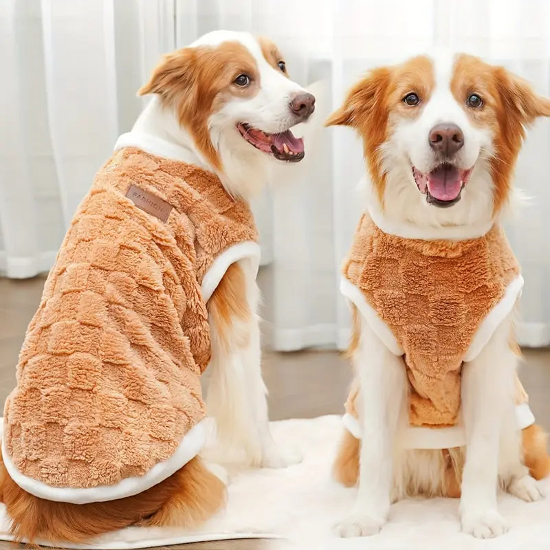 Cozy Plush Dog Vest for Large Breeds